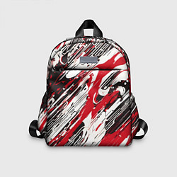 Детский рюкзак Спонтанные брызги красные, цвет: 3D-принт