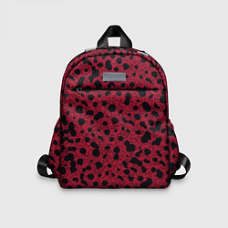 Детский рюкзак Пурпурно-красный пятнистый, цвет: 3D-принт
