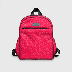 Детский рюкзак Маленькие звёздочки красно-розовый, цвет: 3D-принт