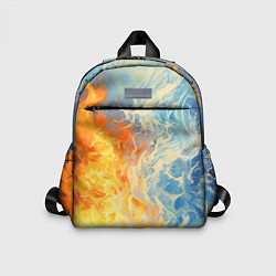Детский рюкзак Вода и пламя абстракция
