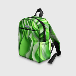 Детский рюкзак Зеленые объемные полосы, цвет: 3D-принт — фото 2