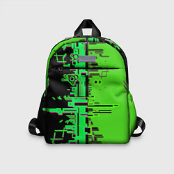 Детский рюкзак Кибер-глитч зелёный