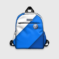Детский рюкзак Volkswagen - голубые линии, цвет: 3D-принт