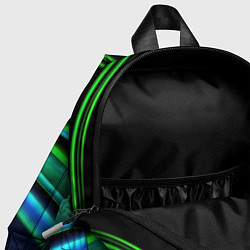 Детский рюкзак Green black abstract, цвет: 3D-принт — фото 2