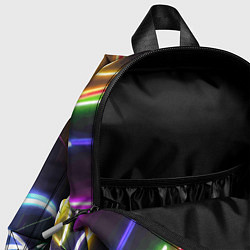 Детский рюкзак Зеркальный неоновый паттерн - нейросеть, цвет: 3D-принт — фото 2
