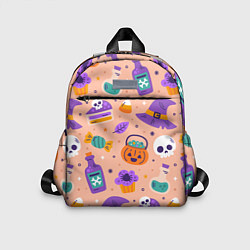 Детский рюкзак Halloween skulls pattern, цвет: 3D-принт