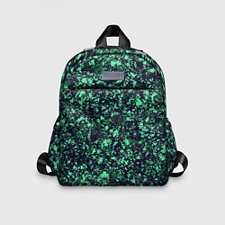 Детский рюкзак Сине-зелёный пёстрый паттерн, цвет: 3D-принт