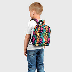 Детский рюкзак Паттерн с разноцветными приведениями, цвет: 3D-принт — фото 2