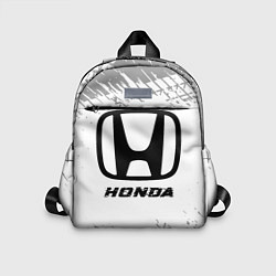 Детский рюкзак Honda speed на светлом фоне со следами шин, цвет: 3D-принт