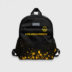 Детский рюкзак Volkswagen - gold gradient: символ сверху, цвет: 3D-принт