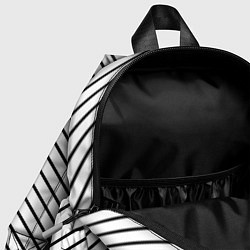 Детский рюкзак Черно-белые полосы паттерн, цвет: 3D-принт — фото 2
