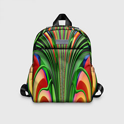 Детский рюкзак Травянистый дизайн с оранжевым, цвет: 3D-принт