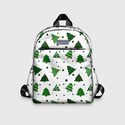 Детский рюкзак Узор с зелеными елочками