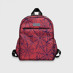 Детский рюкзак Паутина красно-синий, цвет: 3D-принт