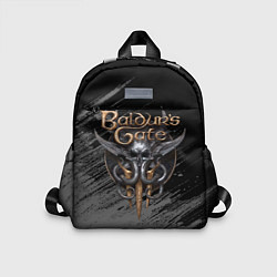 Детский рюкзак Балудрс гейт лого - черно-белый, цвет: 3D-принт