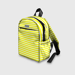 Детский рюкзак Жёлтый с белыми полосками, цвет: 3D-принт — фото 2