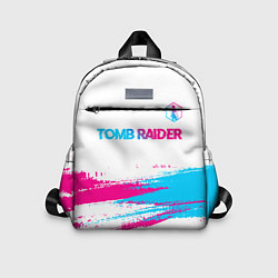 Детский рюкзак Tomb Raider neon gradient style посередине, цвет: 3D-принт