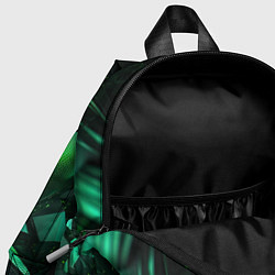 Детский рюкзак Зеленые абстрактные объекты, цвет: 3D-принт — фото 2