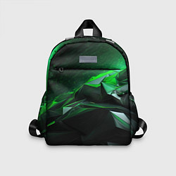 Детский рюкзак Green abstract geometry, цвет: 3D-принт