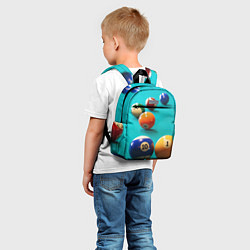 Детский рюкзак Бильярдные шары, цвет: 3D-принт — фото 2