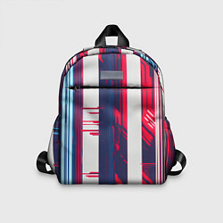 Детский рюкзак Киберпанк глитч синий и красный, цвет: 3D-принт