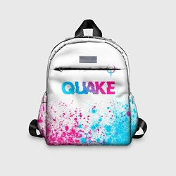 Детский рюкзак Quake neon gradient style посередине, цвет: 3D-принт