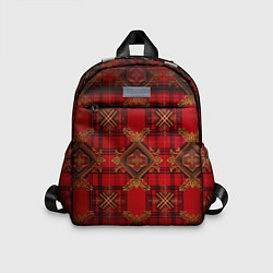 Детский рюкзак Красная шотландская клетка royal stewart, цвет: 3D-принт