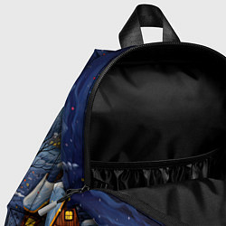 Детский рюкзак Деревня новогодняя, цвет: 3D-принт — фото 2
