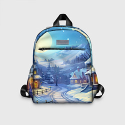 Детский рюкзак Зимняя новогодняя деревня, цвет: 3D-принт