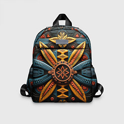 Детский рюкзак Орнамент в стиле африканских племён, цвет: 3D-принт