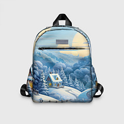 Детский рюкзак Зима в деревне, цвет: 3D-принт