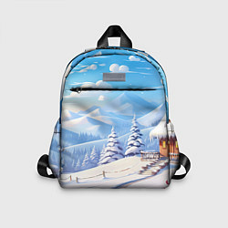 Детский рюкзак Снежный новогодний денек, цвет: 3D-принт