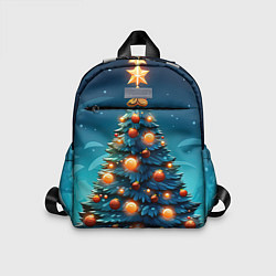 Детский рюкзак Новогодняя елка с шарами, цвет: 3D-принт