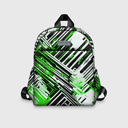 Детский рюкзак Киберпанк линии белые и зелёные
