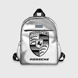 Детский рюкзак Porsche speed на светлом фоне со следами шин, цвет: 3D-принт