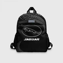 Детский рюкзак Jaguar speed на темном фоне со следами шин, цвет: 3D-принт
