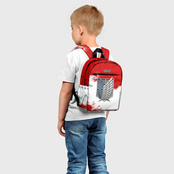 Детский рюкзак Атака титанов аниме краски, цвет: 3D-принт — фото 2