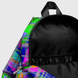 Детский рюкзак Неоновые перпендикулярные полосы, цвет: 3D-принт — фото 2