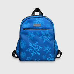 Детский рюкзак Голубые снежинки, цвет: 3D-принт