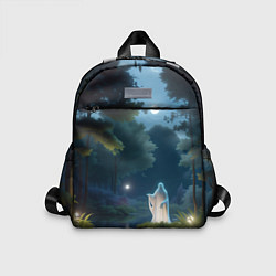 Детский рюкзак Одинокий призрак в лесу, цвет: 3D-принт