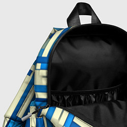 Детский рюкзак Полосы на синем фоне, цвет: 3D-принт — фото 2