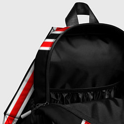 Детский рюкзак Полосатый красный - герб РФ, цвет: 3D-принт — фото 2