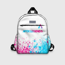 Детский рюкзак Apex Legends neon gradient style посередине, цвет: 3D-принт