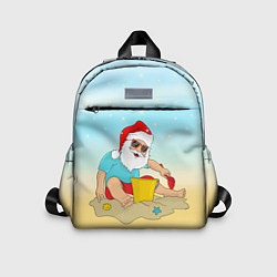 Детский рюкзак Дед Мороз на море, цвет: 3D-принт