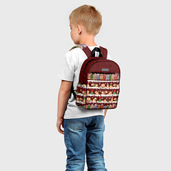 Детский рюкзак Капибара с семьей зимой, цвет: 3D-принт — фото 2