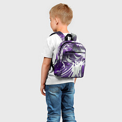 Детский рюкзак Бело-фиолетовая краска, цвет: 3D-принт — фото 2