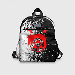 Детский рюкзак Знак уроборос - черно-белый, цвет: 3D-принт