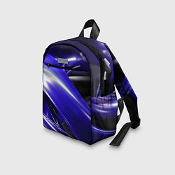 Детский рюкзак Blue black abstract, цвет: 3D-принт — фото 2