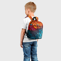 Детский рюкзак Желто синяя чешуя, цвет: 3D-принт — фото 2
