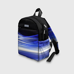 Детский рюкзак Синие волны на черном, цвет: 3D-принт — фото 2